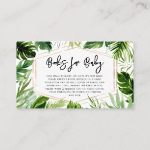 Oh Baby Greenery Baby Shower Books for Baby Business Card
