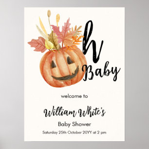 Oh Baby! Halloween Fall Pumpkin Leave Welcome Sign