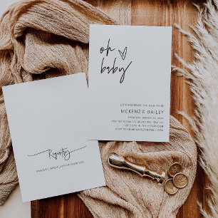 Oh Baby Invitation Baby Shower Party Invite G400