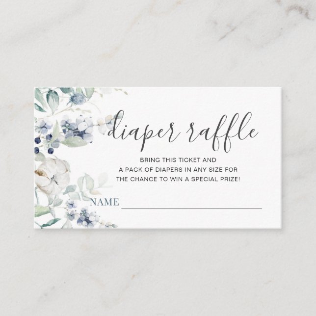 Oh Baby It's Cold Outside Shower Diaper Raffle Enclosure Card (Front)