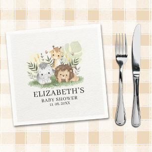 Oh Baby Jungle Animals Baby Shower Napkin