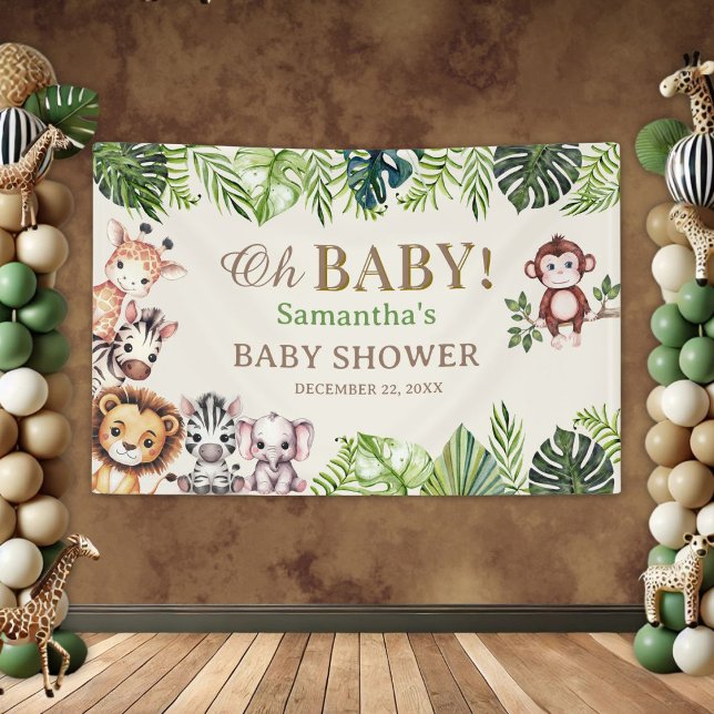 Oh Baby Jungle Safari Baby Shower Banner (Creator Uploaded)