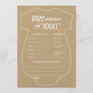 Oh Baby Kraft Predictions and Advice Card