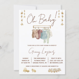 Oh Baby, Layette, Eco Toys Baby Shower Invitation