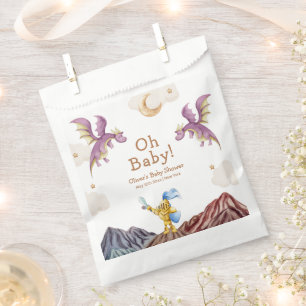 Oh Baby Mediaeval Fairytale Dragon Boy Baby Shower Favour Bag