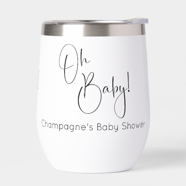 Oh Baby Modern Script Baby Shower (Left)