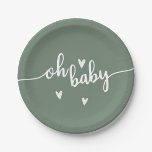 Oh baby paper plate