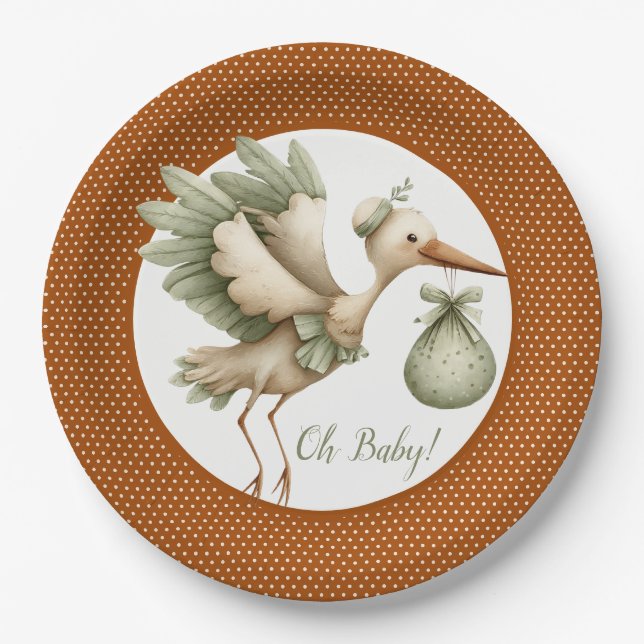 Oh Baby Paper Plate (Front)