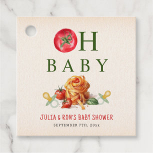 Oh Baby Pasta & Pacifiers Baby Shower Favour Tags