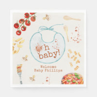 Oh Baby Pasta & Pacifiers Blue Boy Baby Shower
