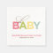 Oh Baby Patterned Baby Shower Napkin in Pink