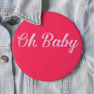 Oh Baby Personalise this Pink Girly Girl 6 Cm Round Badge
