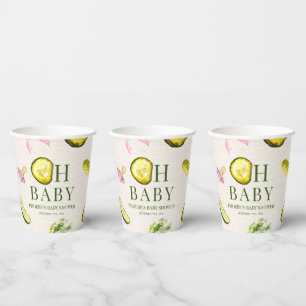 Oh Baby Pickles + Pacifiers Pink Baby Shower Paper Cups