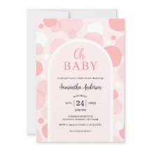 Oh Baby pink arch Polka Dots Girl Baby Shower