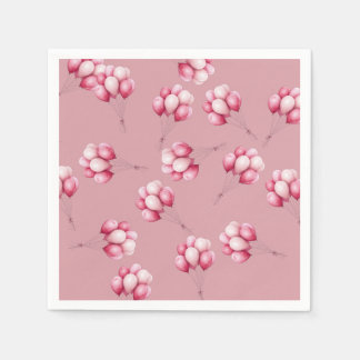 Oh Baby Pink Balloons Napkin