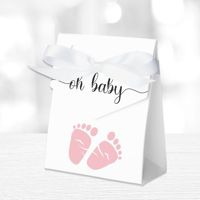 Oh Baby Pink Feet Baby Girl Shower Favour Box (Creator Uploaded)