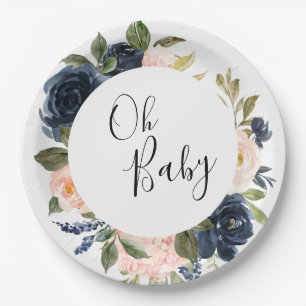 Oh Baby Plates Gender Reveal Plates