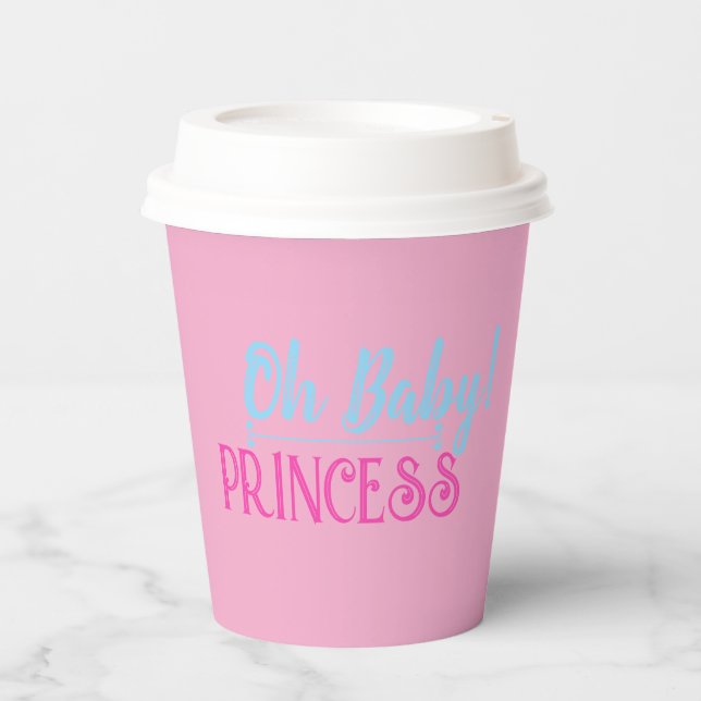 Oh Baby Princess Simple Pink Paper cups (Front)