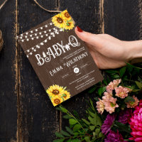 Oh Baby-Q Baby Shower Rustic Sunflower BBQ