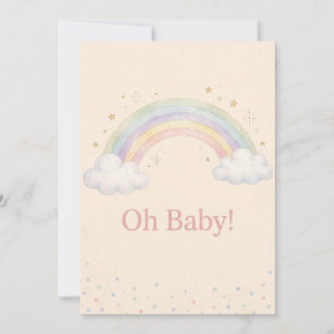Oh Baby Rainbow Baby Shower Invitation
