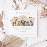 Oh Baby Safari Animals Boho Baby Shower diaper