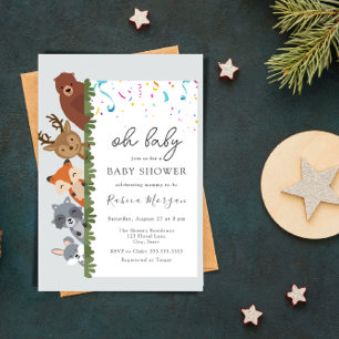 Oh baby Safari animals gender neutral baby shower Invitation