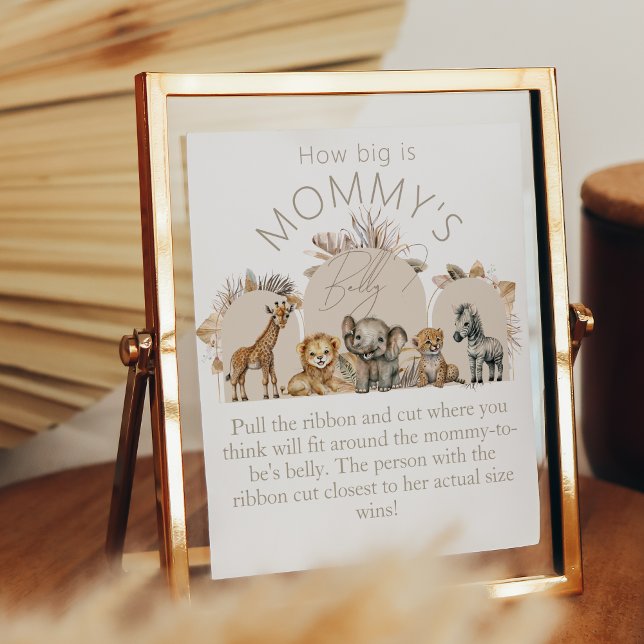 Oh Baby Safari Boho Shower How big mum belly game Poster (Creator Uploaded)