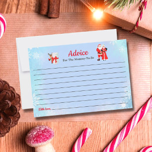 Oh Baby Santa & Mrs. Claus Baby Shower Advice Invitation