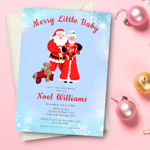 Oh Baby Santa & Mrs. Claus Baby Shower Invitation