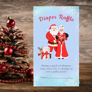 Oh Baby Santa & Mrs. Claus Diaper Raffle Enclosure Card