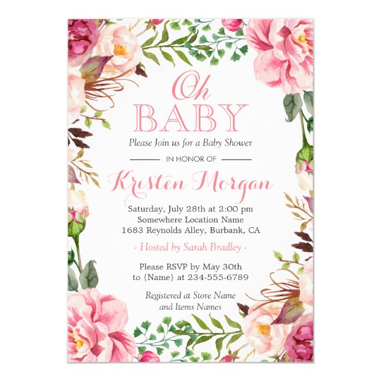 Wedding Invitations Blank Baby Pink 3