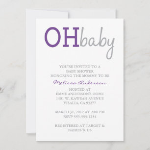 Oh Baby Shower Invitation