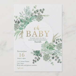 Oh Baby Shower Invitation