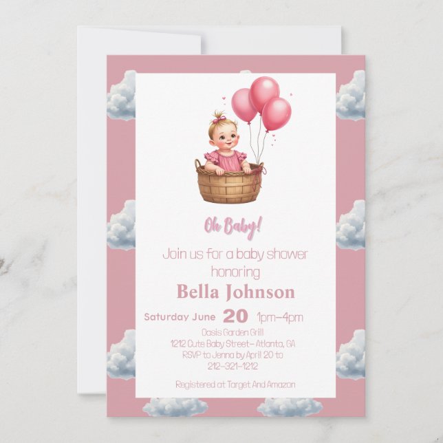 Oh Baby Shower  Invitation (Front)