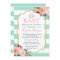 Oh Baby Shower Mint Green Stripes Pink Floral
