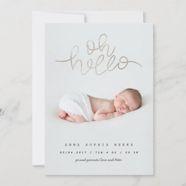 Oh Baby silver foil effect (Front)