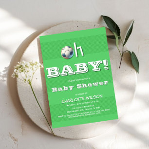 Oh Baby! Sport Football Baby Boy Shower Invitation