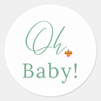 "Oh Baby" Sticker with toy top