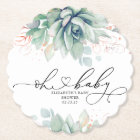 Oh Baby Succulents Greenery Baby Shower Napkins
