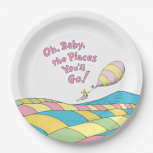 Oh, Baby, the Places You'll Go Baby Shower Paper Plate