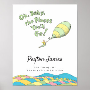 Oh, Baby, the Places You'll Go! Birth Stats Poster