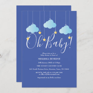 Oh Baby Twinkle Twinkle Baby Boy Shower / Sprinkle Invitation