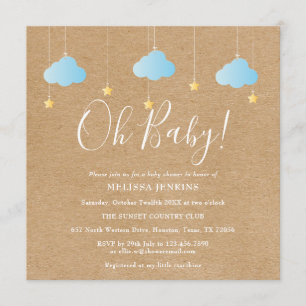 Oh Baby Twinkle Twinkle Baby Shower / Sprinkle Invitation