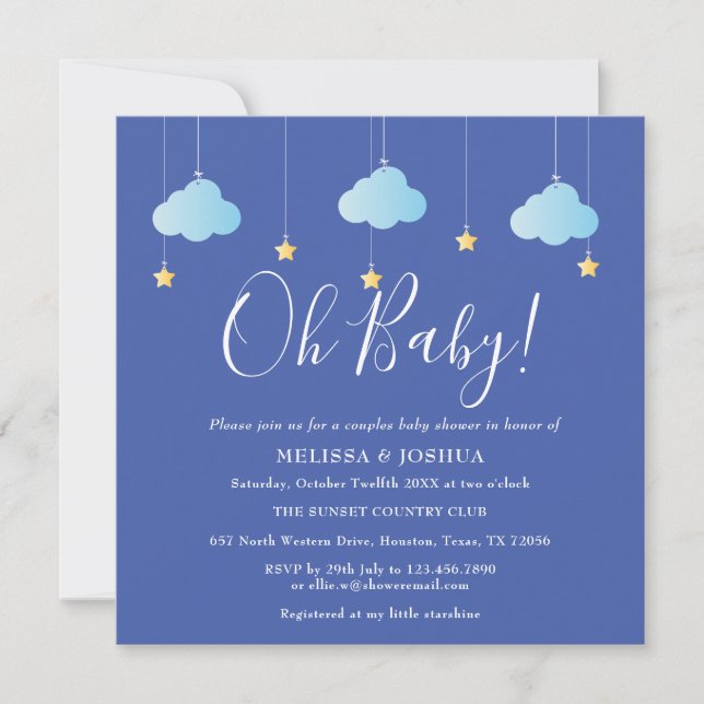 Oh Baby Twinkle Twinkle Couples Baby Shower Invitation (Front)
