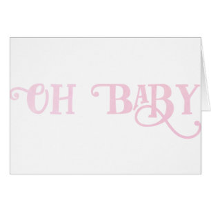 Oh Baby TYPOGRAPHY Pink Girly Girl