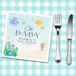 Oh Baby Under Sea Baby Shower Napkin