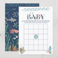 Oh Baby Under the Sea Baby Shower Bingo Game