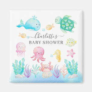 Oh Baby Under The Sea Baby Shower Magnet