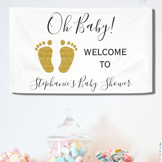 Oh Baby Welcome Gender Neutral Baby Shower Banner (Creator Uploaded)