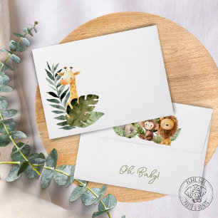 Oh Baby Wild Animal invitation Envelope
